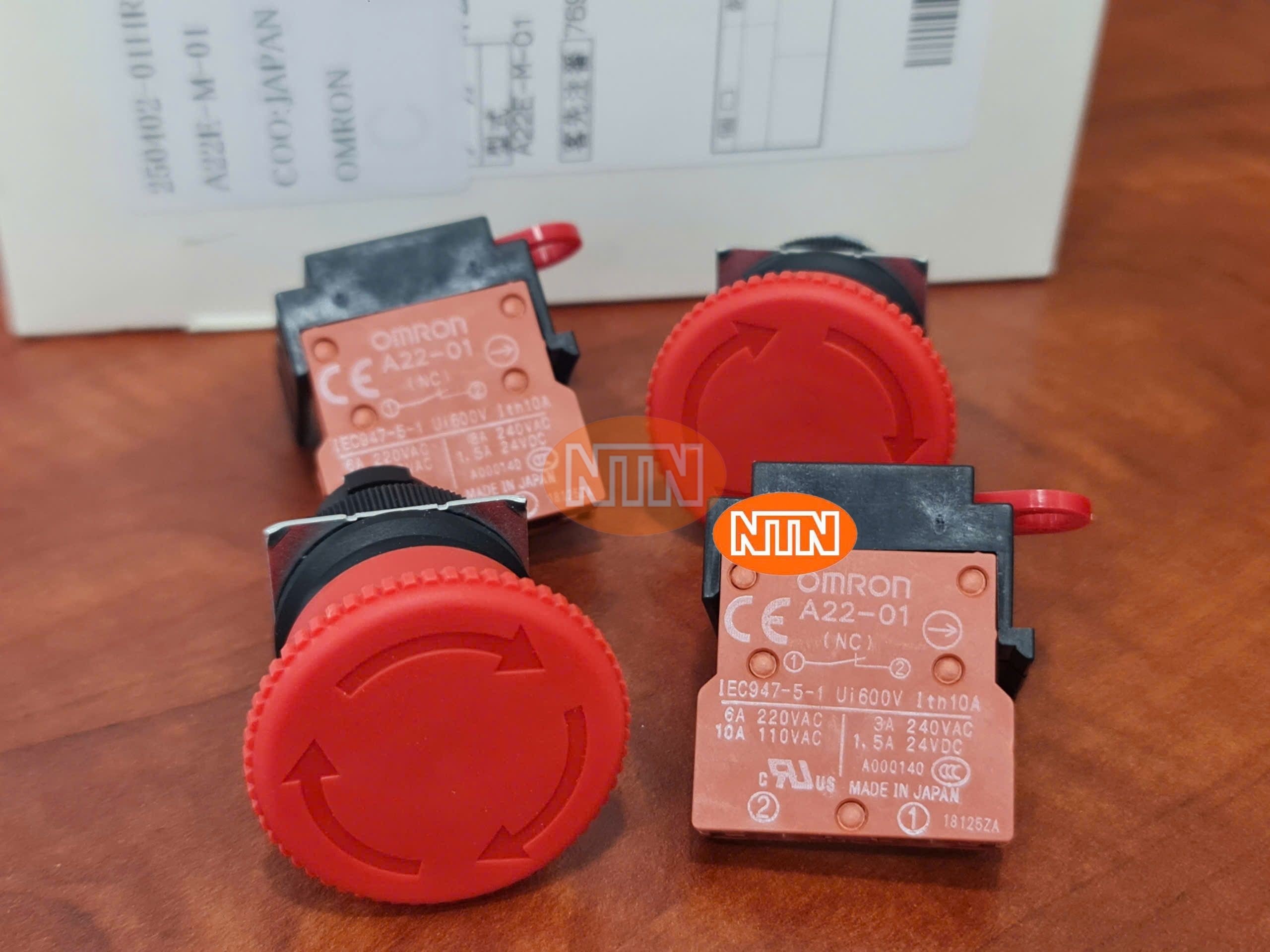 Emergency Stop Switch Omron A22E-M-01 Công tắc dừng khẩn cấp