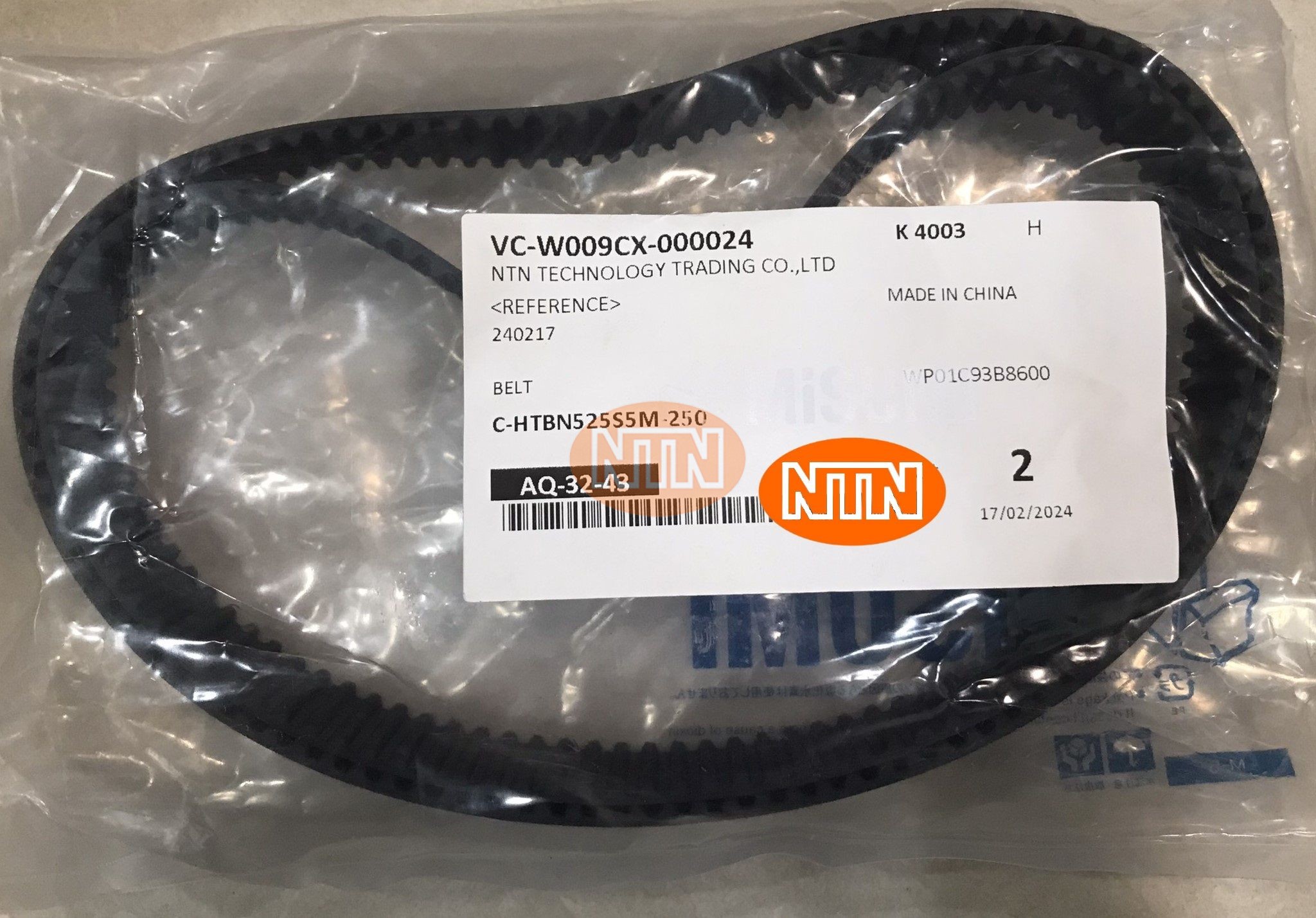Timing belt Misumi C-HTBN525S5M-250 Dây curoa