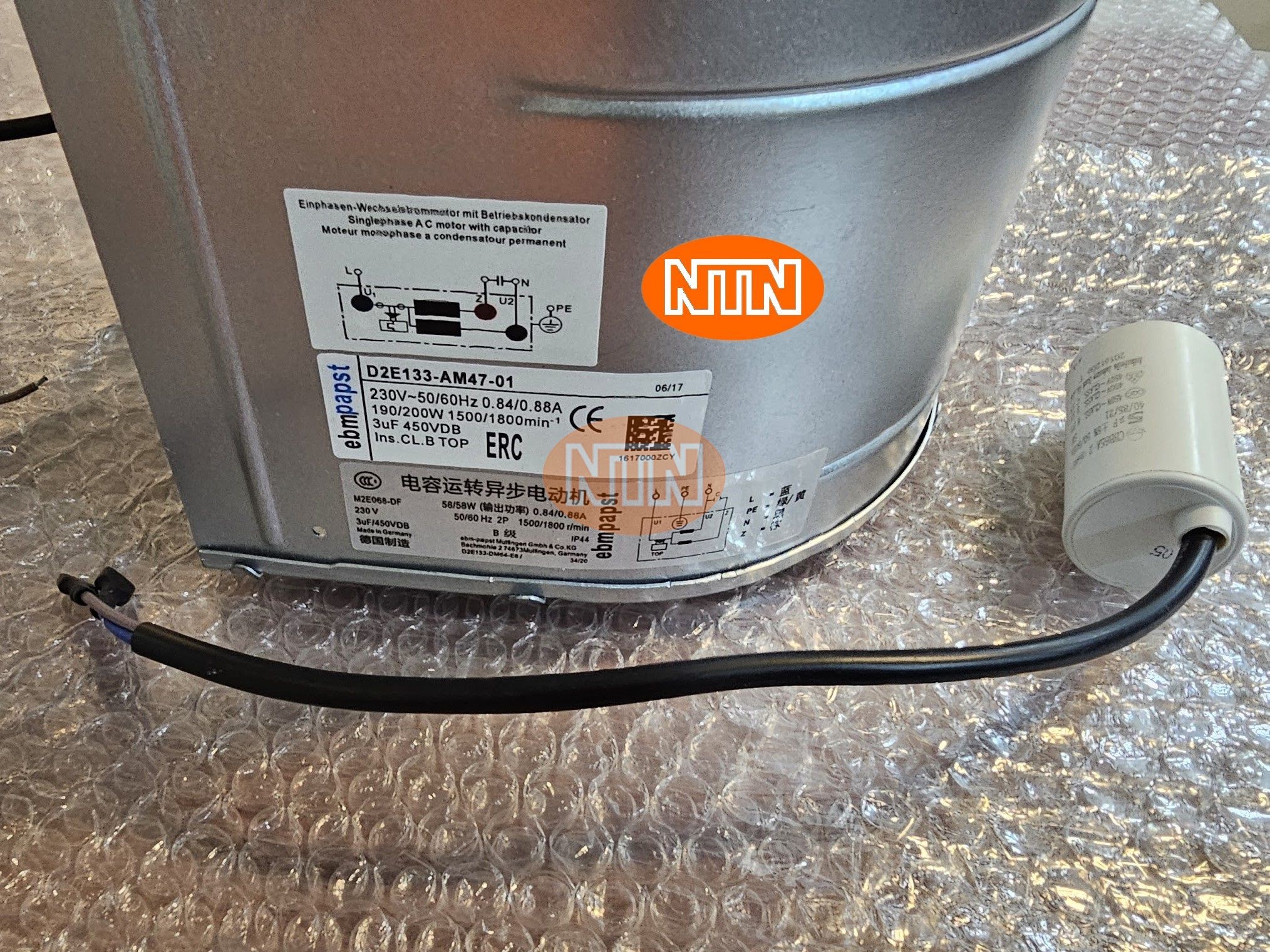 AC centrifugal fan EBMPAPST D2E133-AM47-01 Quạt làm mát ly tâm