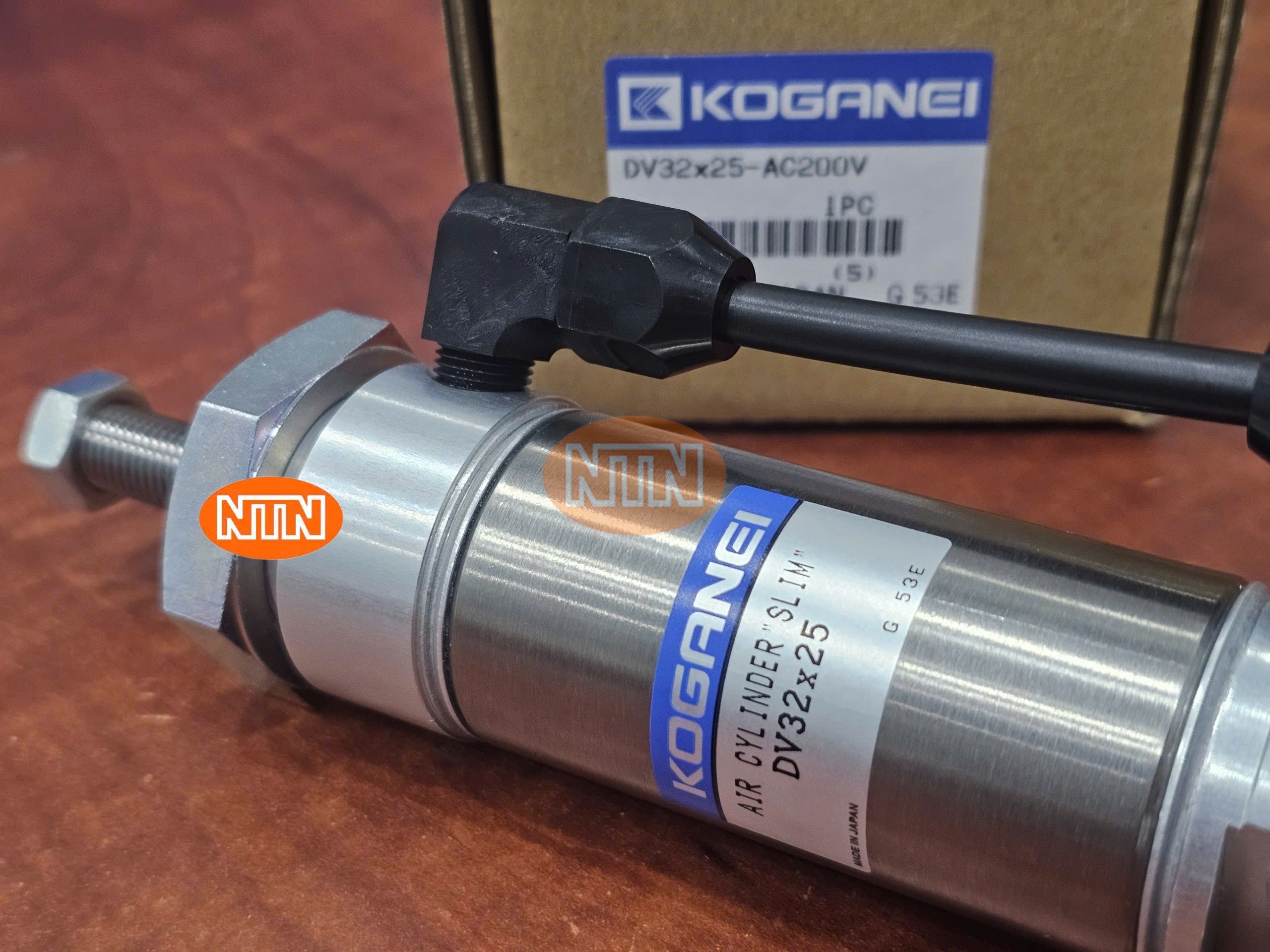 Slim Cylinder Koganei DV32X25-AC200V Xi lanh khí nén