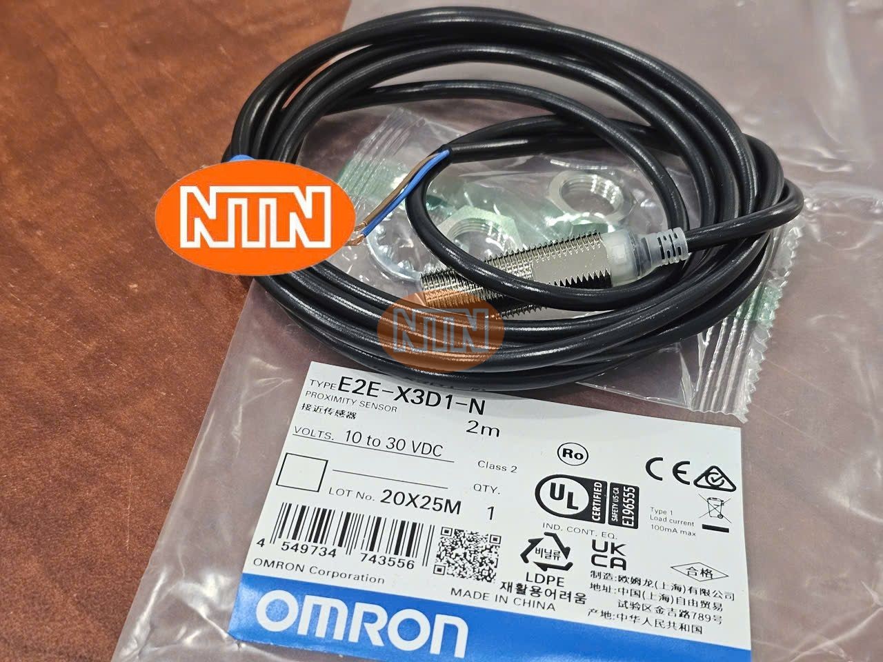Proximity Sensor Omron E2E-X3D1-N 2M Cảm biến tiệm cận