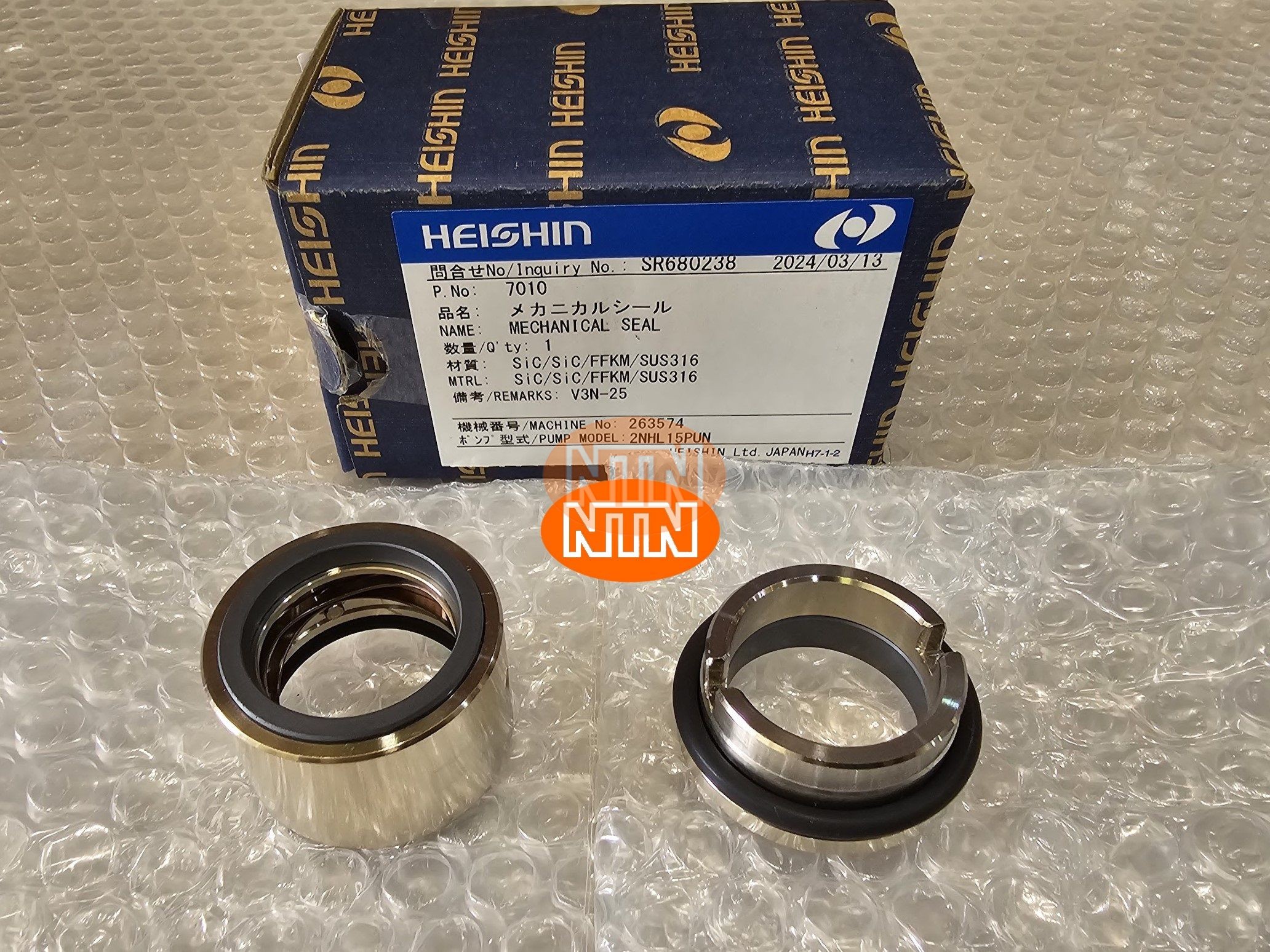 Bộ phốt bơm Heishin 7070 (V3N-25) Mechanical seal